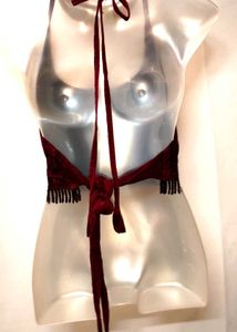 Maroon 🪡 Embroidered Bralette Y2k Style