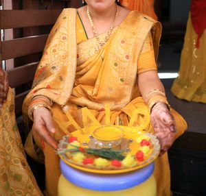 Heavy Mustard Saree 🦋