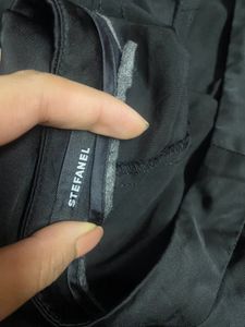 Black Satin Trousers Size S