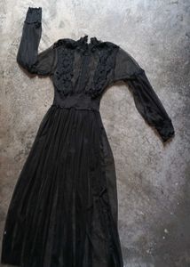 Black Sheer Midi Dress