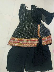 black sharara set