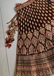 Exquisite Velvet Lehenga with Intricate Embroidery