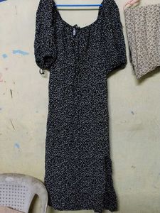 Black &amp; White Midi Dress