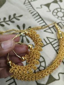 Gold-Tone Necklace and Earring Set