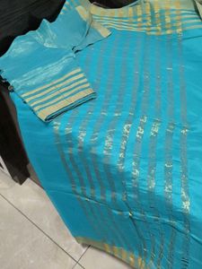 Elegant Teal Saree