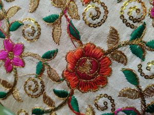 Embroidered Floral Handbag