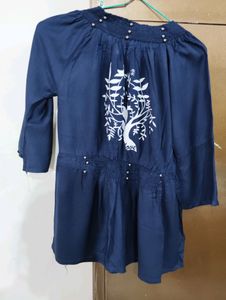 🧿 Navy Blue Partywear Top - ₹100 | Free Gift! 🎁✨