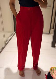Red Casual Pants