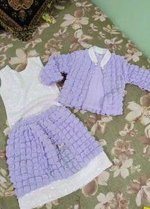 Girl's Lilac Skirt Set
