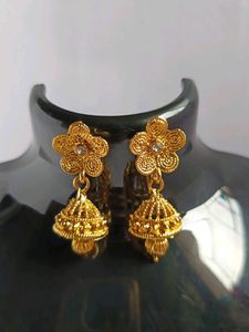 Golden Jhumka Earrings