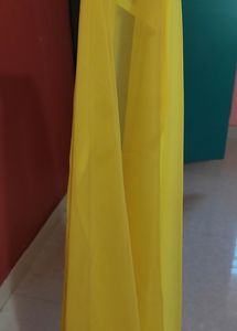 Plain Georget Yellow Dupatta