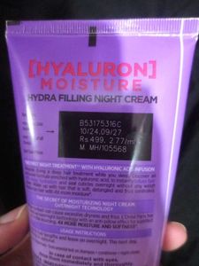 Loreal Paris Hydra Filling Night Cream
