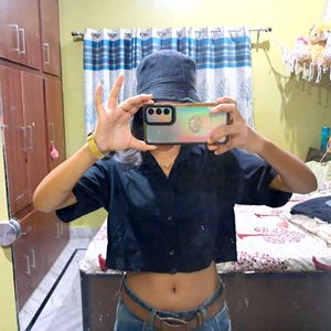 Cute Black Crop Top