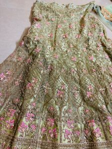 Embroidered Lehenga Skirt &amp; Dupatta Set