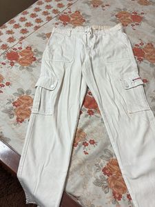 White Cargo Pants