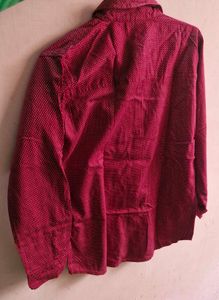 Maroon Patterned Shirt
