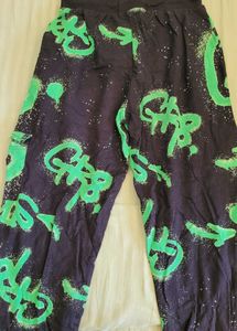 BLACK GRAPHIC JOGGERS BY WESTSIDE