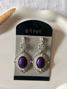 Purple Stone Earrings