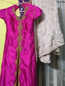 Long Cut Gown With Skirt