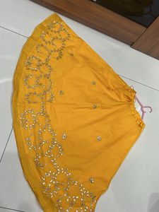 Yellow Embroidered Skirt