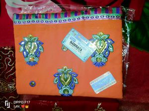 Beautiful Trendy Purple, Orange &amp; 2 Magenta Saree