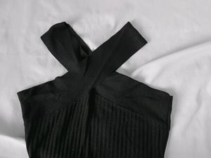 Halter Cross Neck Dress