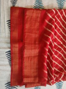 lahriya red coloured saree