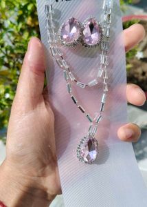 Pink 🩷 jewellery Set With 🤎 Pouch 🆓