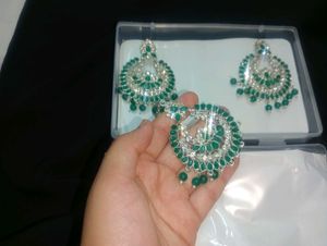Emerald Green Indian Jewelry Set