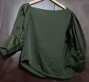 Olive Color Top For Girl Or Women 34 Bust