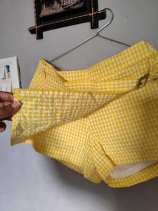 Yellow Gingham Skort💛✨