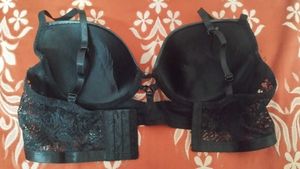 Black Leather Bra