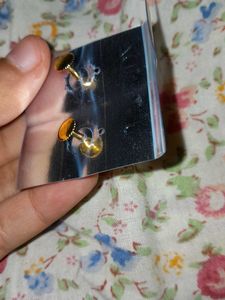 Floral Gold-tone Stud Earrings