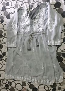 Stylish Fancy Georgette With Embroidery Design Top