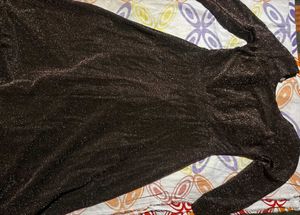 Sparkly Brown Long Sleeve Dress