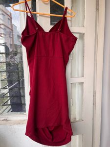 Maroon Bodycon Mini Dress