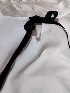 White Blouse with Bow Detail