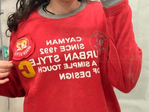 Red Graphic Sweatshirt, Vintage