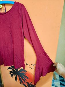 Maroon Full Sleeve Top
