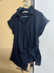 Zara Knot Style Asymmetric Shirt