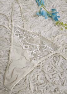 White Lace Thong