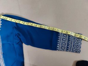 Elegant Blue Ethnic Anarkali Gown with dupatta