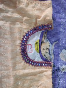Lavender-offwhite Kurti