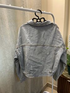 Denim Jacket with Smiley Details