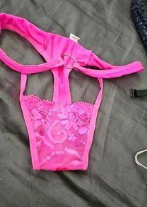 Pink Lace Thong