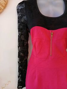 Lace Sleeve Party Dress From Europe