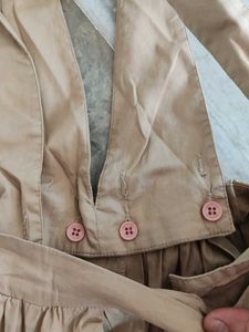 Cute Tan Pinafore Dress