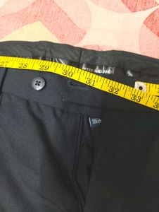 Men Textured Slim Fit Formal Trousers