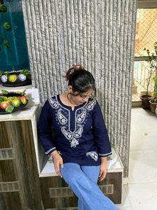 Elegant Navy Blue Kurta