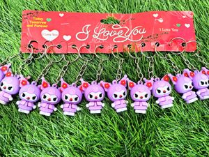 Set Of 12 Kuromi Keychains